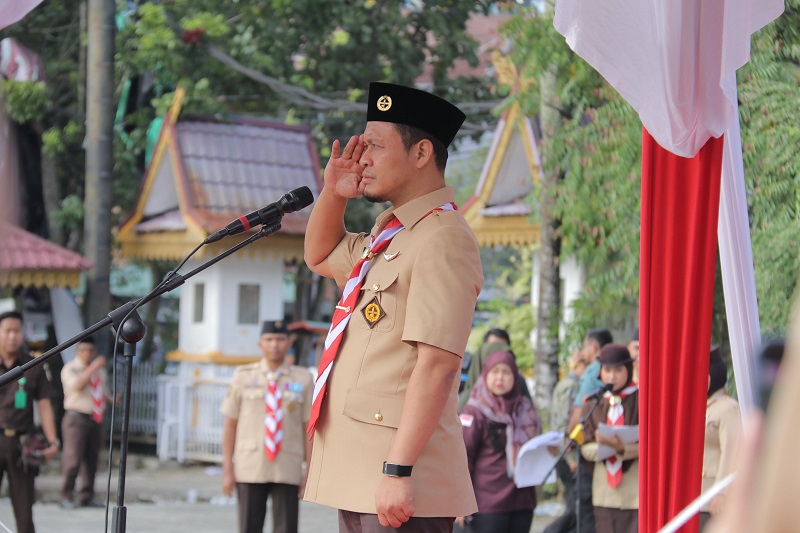 Kwarcab Kota Pekanbaru Meriahkan Hari Pramuka ke-64 dengan Pelantikan 250 Pramuka Garuda