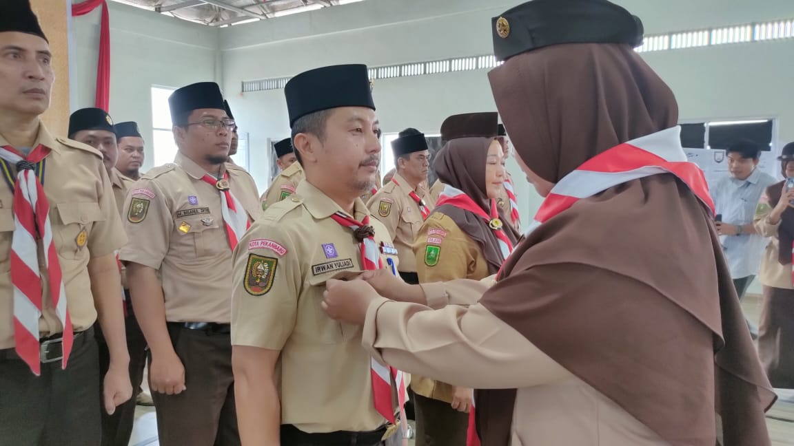 Ketua Mabiran Binawidya Lantik Pengurus Kwarran  dan LPK Kwarran Binawidya 2024-2027