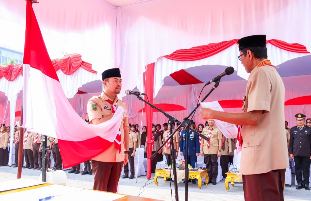 Pj Walikota Pekanbaru Resmi Dilantik sebagai Ketua Mabicab Gerakan Pramuka Pekanbaru