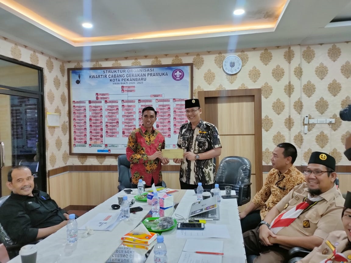 Bawaslu Kota Pekanbaru melakukan koordinasi dengan Kwarcab Kota Pekanbaru dengan agenda pembentukan Saka Adhyasta Pemilu